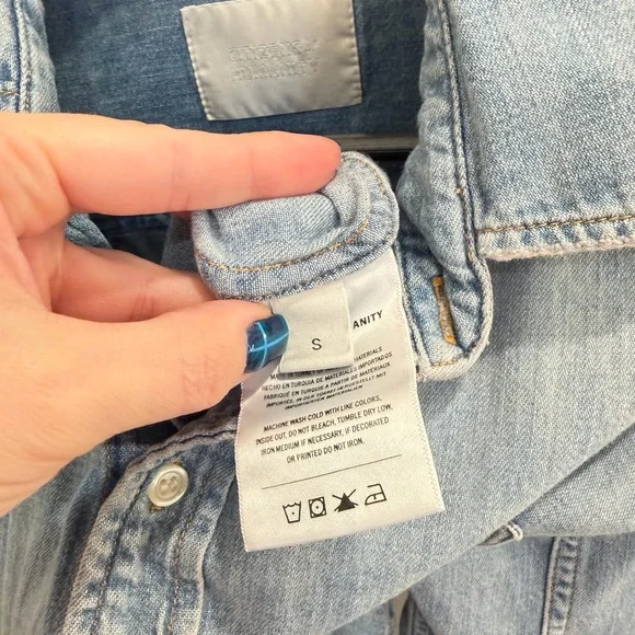 Citizens Of Humanity Light Blue Denim Button Down Shirt - Picture 4 of 4